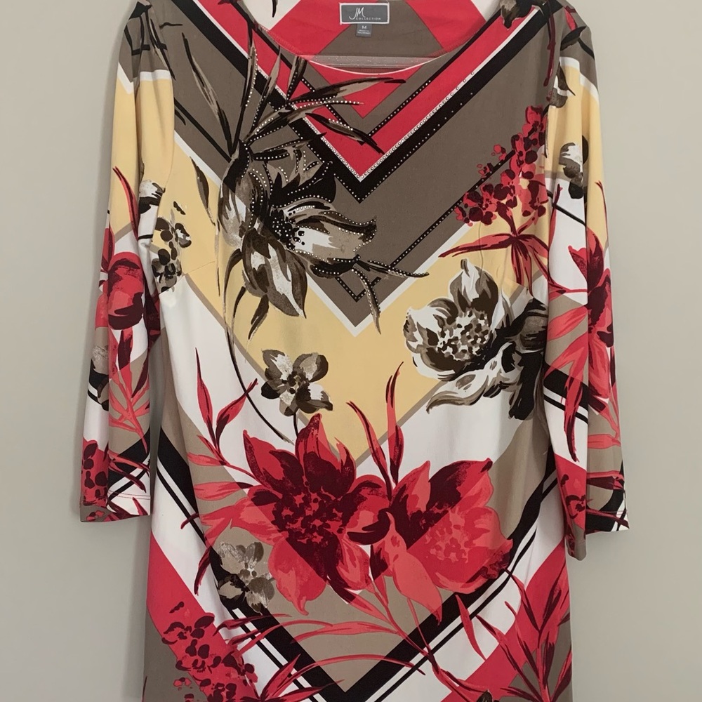 JM Collection Print Tunic Top